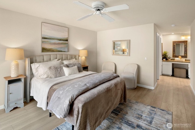 2554 174th Ave NE, Redmond, WA 98052 - bedroom featuring light wood-style floors and ceiling fan