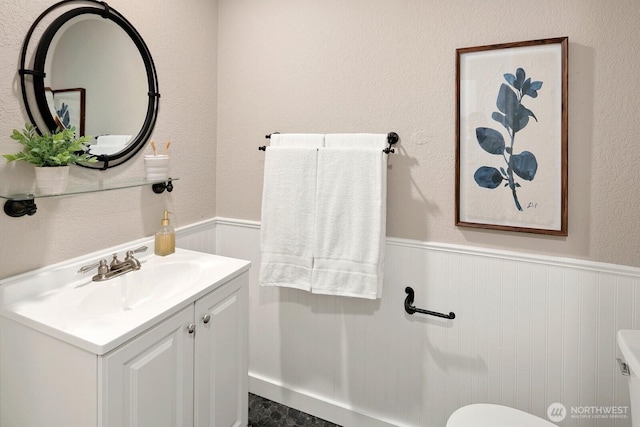 2554 174th Ave NE, Redmond, WA 98052 - bathroom with wainscoting and vanity