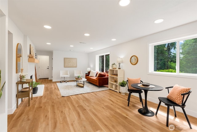 331 137th St SW, Everett, WA 98208 - living area with plenty of natural light, light wood-type flooring, and recessed lighting