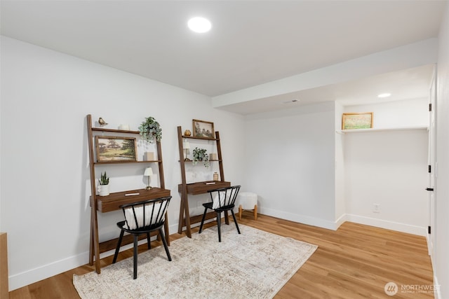 331 137th St SW, Everett, WA 98208 - office area with wood finished floors and recessed lighting