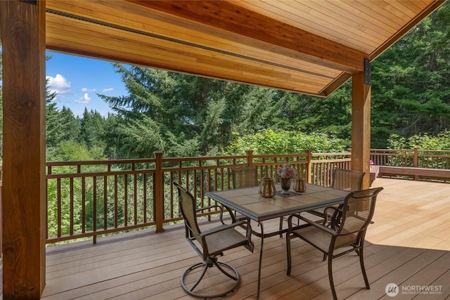 141 Just In Time Ln, Cle Elum, WA 98922 - wooden terrace featuring outdoor dining area