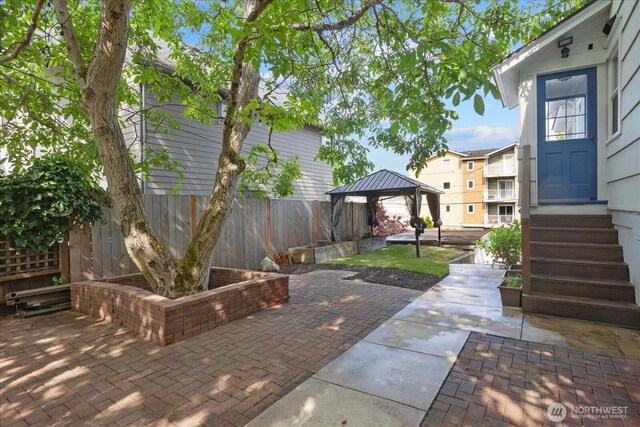 3443 21st Ave W, Seattle, WA 98199 - view of patio with a gazebo and entry steps