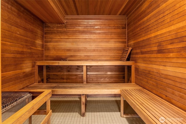 2033 2nd Ave Unit 1608, Seattle, WA 98121 - relaxing sauna featuring wood ceiling and wood walls