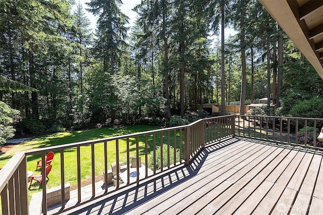 856 Island Blvd, Fox Island, WA 98333 - wooden deck with a lawn
