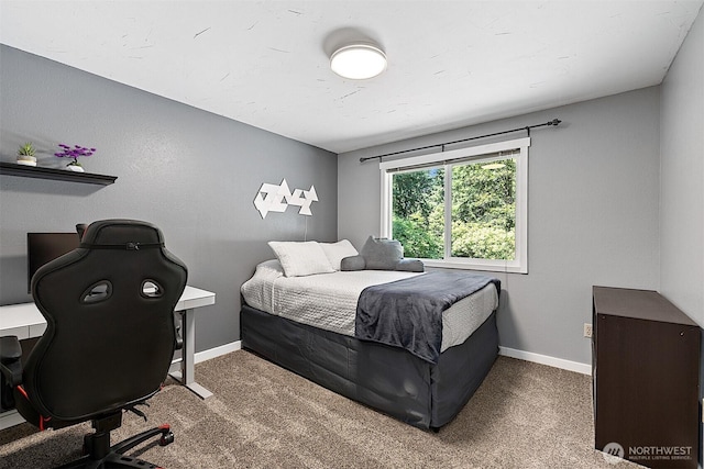 856 Island Blvd, Fox Island, WA 98333 - carpeted bedroom featuring baseboards and a desk