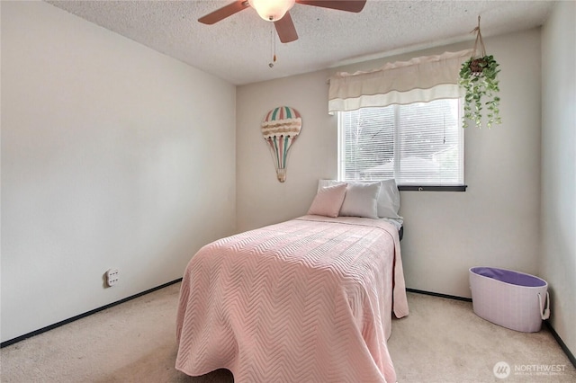 33615 30th Ave SW, Federal Way, WA 98023 - carpeted bedroom featuring a textured ceiling and ceiling fan