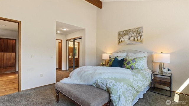 9623 NE Riverbend Dr Unit 2B, Bothell, WA 98011 - carpeted bedroom with a closet and baseboards