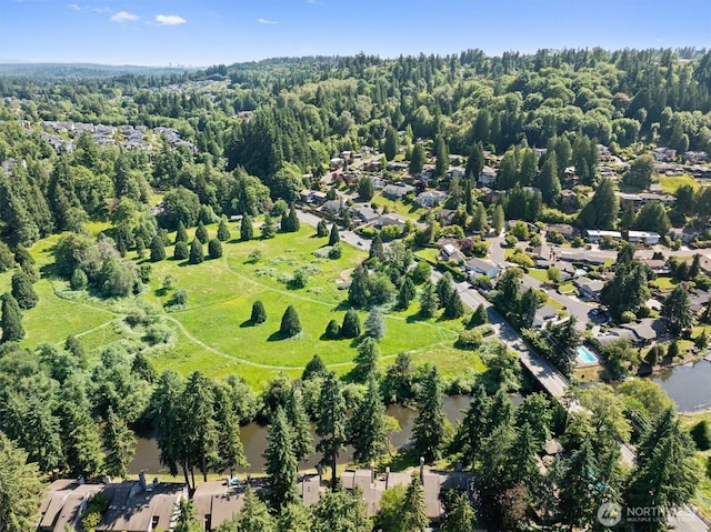9623 NE Riverbend Dr Unit 2B, Bothell, WA 98011 - aerial overview of property's location with a forest