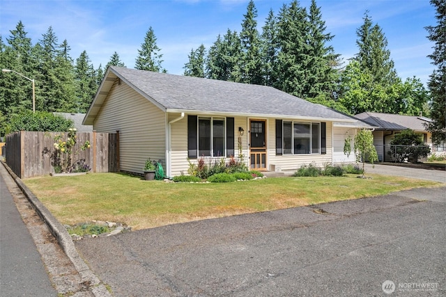 19436 SE 266th St, Covington, WA 98042 - single story home featuring a shingled roof, asphalt driveway, and a porch