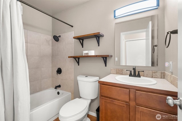 19436 SE 266th St, Covington, WA 98042 - bathroom featuring shower / tub combo with curtain and vanity