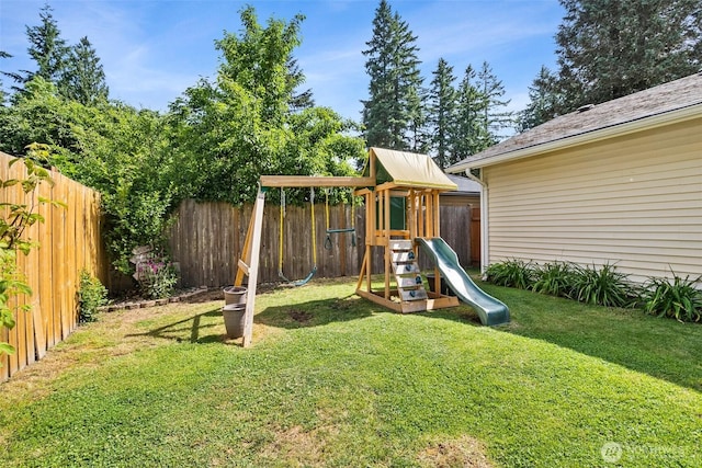 19436 SE 266th St, Covington, WA 98042 - view of jungle gym featuring a fenced backyard