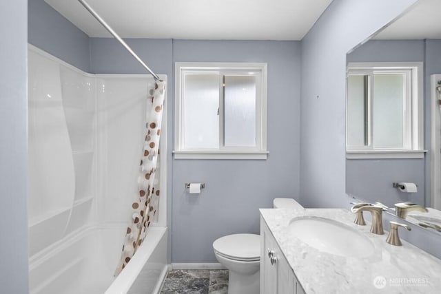 5142 N 27th St, Tacoma, WA 98407 - full bathroom featuring vanity and shower / tub combo with curtain