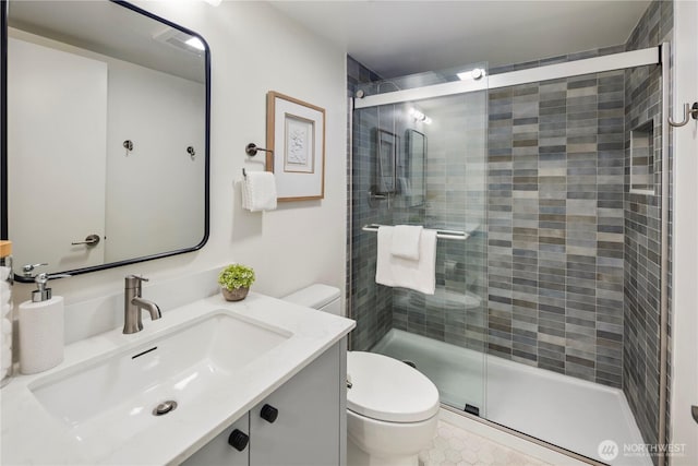 9717 NE Juanita Dr Unit 301A, Kirkland, WA 98034 - full bathroom featuring a stall shower and vanity