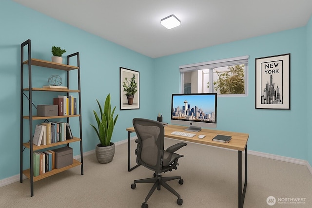 762 Hayes St Unit 17, Seattle, WA 98109 - office area featuring carpet floors