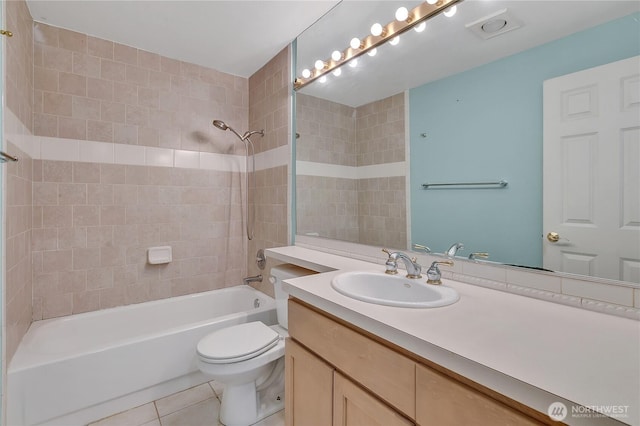 762 Hayes St Unit 17, Seattle, WA 98109 - full bath with shower / washtub combination, tile patterned floors, and vanity