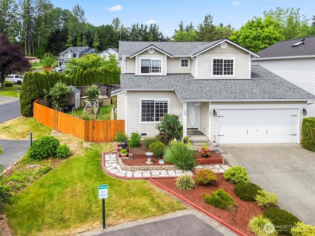 1606 94th Ave NE, Lake Stevens, WA 98258 - traditional-style home with roof with shingles, concrete driveway, and a garage