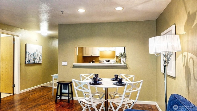 23301 Cedar Way Unit U102, Mountlake Terrace, WA 98043 - dining room with dark wood-style flooring and recessed lighting