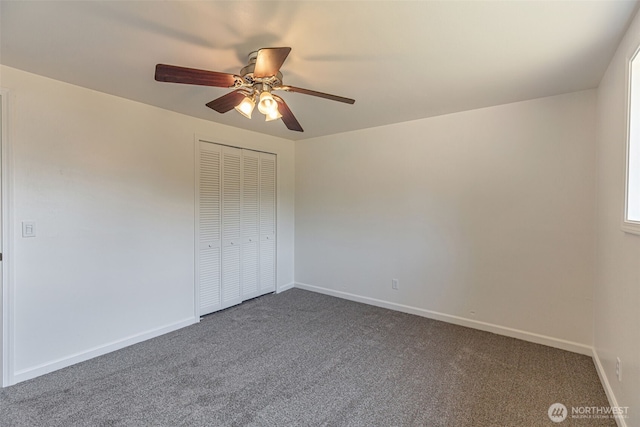 12124 SE 161st St, Renton, WA 98058 - unfurnished bedroom featuring carpet flooring, a closet, and ceiling fan