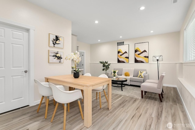 8441 8th Ave SW, Seattle, WA 98106 - dining area with light wood-type flooring and recessed lighting