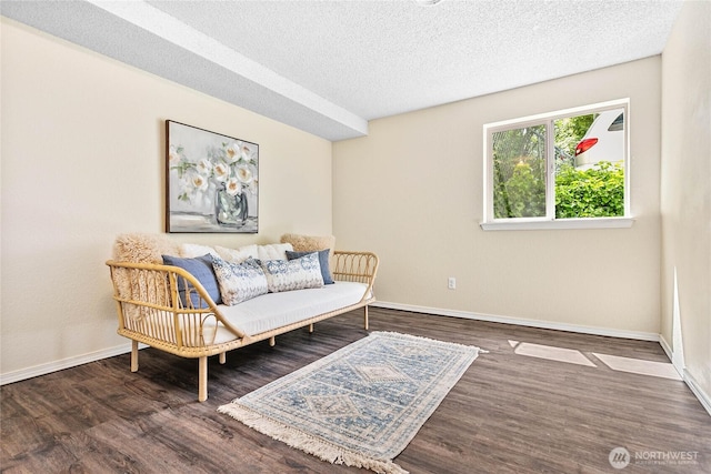 3100 Bill Mcdonald Pkwy Unit E101, Bellingham, WA 98225 - sitting room featuring wood finished floors and a textured ceiling