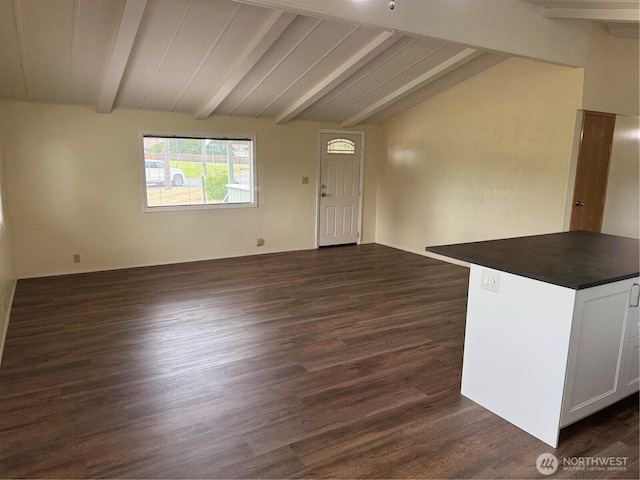31 House Rd, Sequim, WA 98382 - unfurnished living room with dark wood-style flooring
