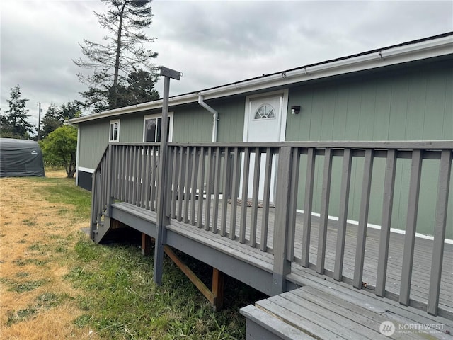 31 House Rd, Sequim, WA 98382 - wooden deck featuring a yard