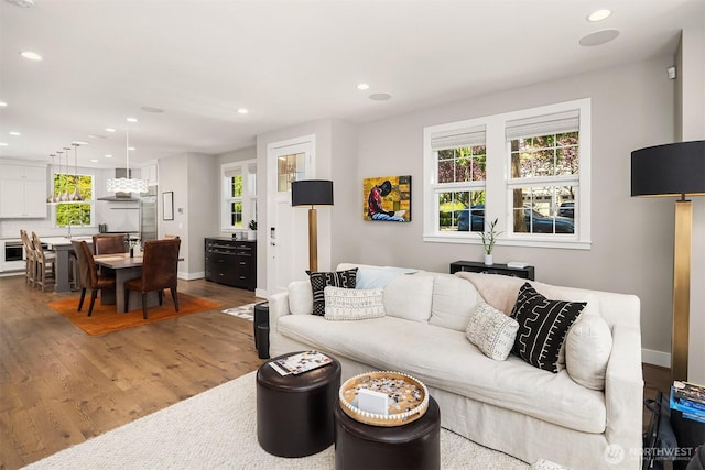 901 W Mcgraw St Unit 6, Seattle, WA 98119 - living room featuring recessed lighting and wood finished floors