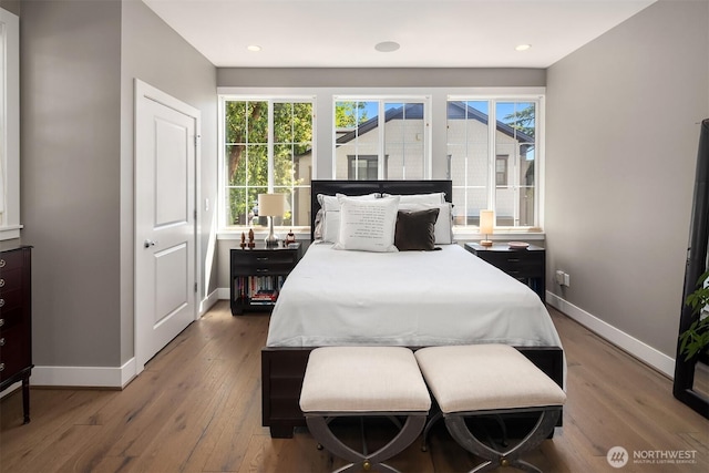 901 W Mcgraw St Unit 6, Seattle, WA 98119 - bedroom with hardwood / wood-style flooring and recessed lighting