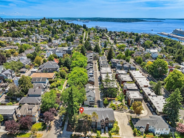 901 W Mcgraw St Unit 6, Seattle, WA 98119 - aerial perspective of suburban area featuring a nearby body of water