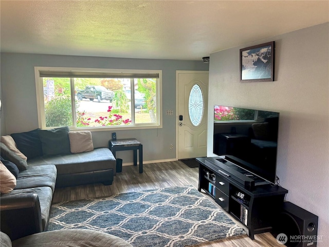 4313 131st St SE, Everett, WA 98208 - living area with wood finished floors and baseboards