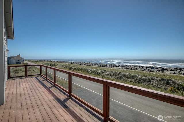 1511 E Ocean Shores Blvd SW, Ocean Shores, WA 98569 - wooden terrace featuring a water view
