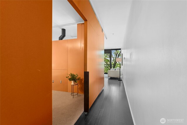 1111 E Pike St Unit 302, Seattle, WA 98122 - hall featuring dark wood finished floors