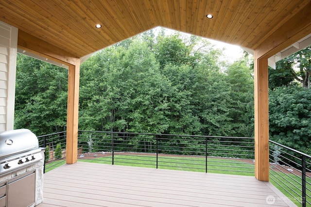 24018 Dolphin Ln, Mount Vernon, WA 98274 - wooden terrace with area for grilling
