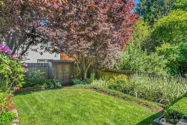 4138 21st Ave SW, Seattle, WA 98106 - fenced backyard featuring a storage shed