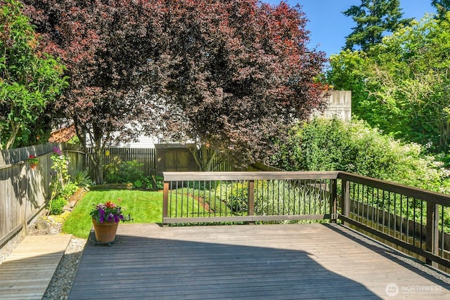 4138 21st Ave SW, Seattle, WA 98106 - deck with a fenced backyard and an outdoor structure