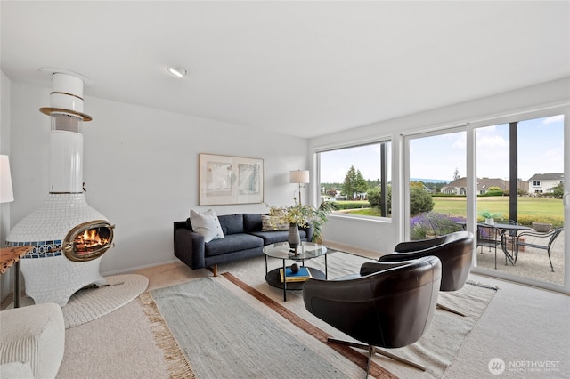 19724 Island Pkwy E, Lake Tapps, WA 98391 - carpeted living area with baseboards