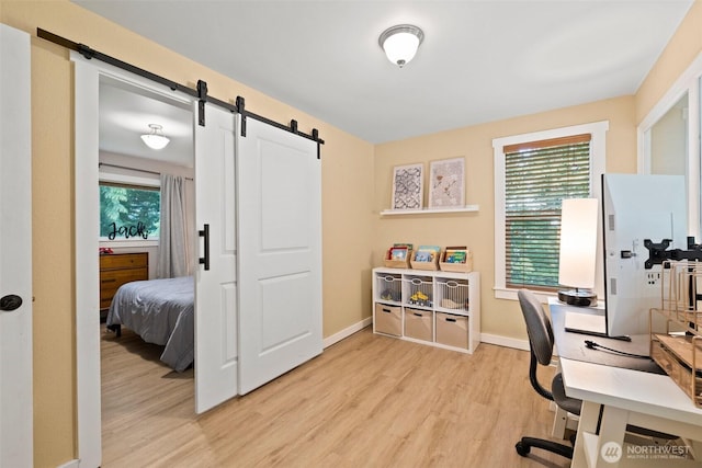 17627 17th Dr SE, Bothell, WA 98012 - office space featuring a barn door, light wood-style floors, and plenty of natural light