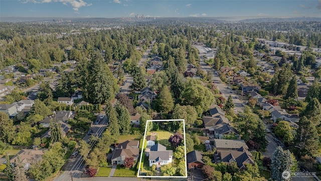 515 N 122nd St, Seattle, WA 98133 - aerial view of property's location featuring property boundaries highlighted and nearby suburban area
