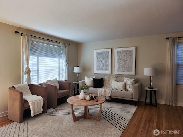 3616 23rd Ave W, Seattle, WA 98199 - living room featuring wood finished floors and baseboards