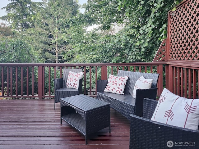 3616 23rd Ave W, Seattle, WA 98199 - wooden terrace with outdoor lounge area