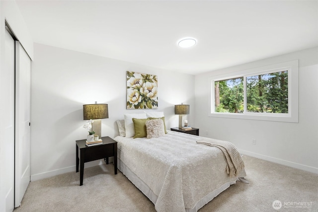 12816 SE 185th Pl, Renton, WA 98058 - carpeted bedroom featuring baseboards and a closet
