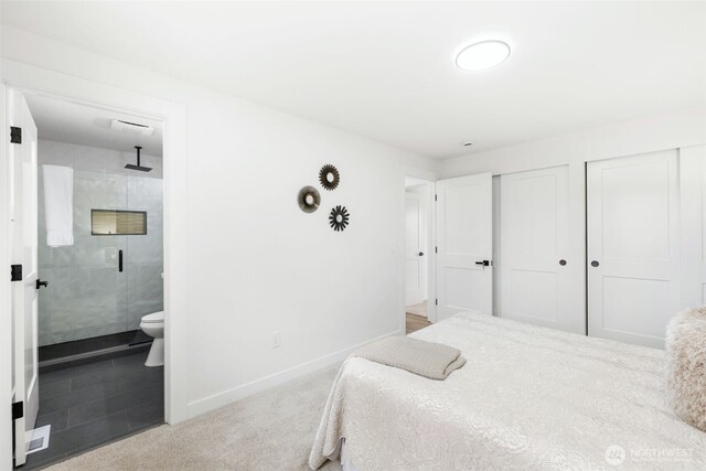 12816 SE 185th Pl, Renton, WA 98058 - bedroom featuring multiple closets, carpet flooring, and ensuite bathroom