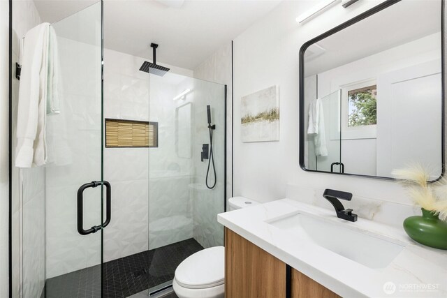 12816 SE 185th Pl, Renton, WA 98058 - bathroom with vanity and a shower stall