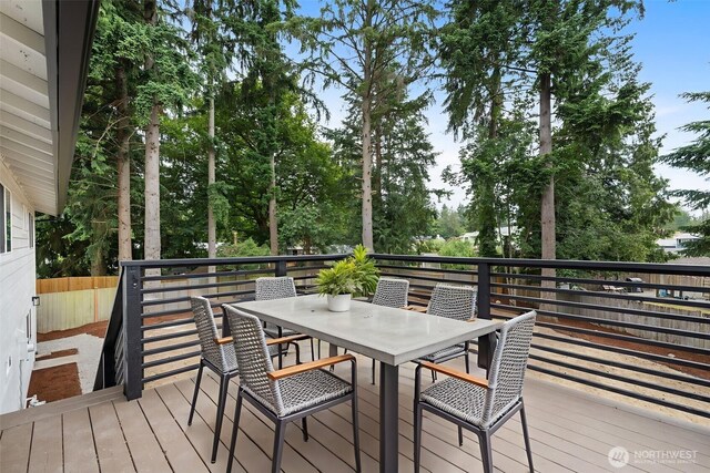 12816 SE 185th Pl, Renton, WA 98058 - wooden deck with outdoor dining space