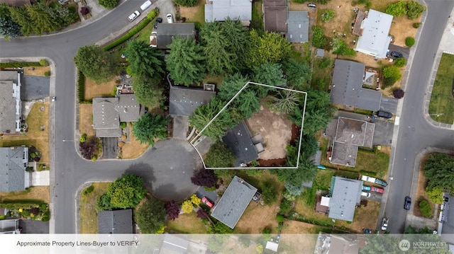 12816 SE 185th Pl, Renton, WA 98058 - aerial view of residential area featuring property boundaries highlighted