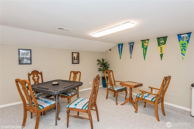 18501 52nd Ave W Unit 31, Lynnwood, WA 98037 - dining room with light carpet and vaulted ceiling