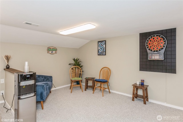 18501 52nd Ave W Unit 31, Lynnwood, WA 98037 - sitting room featuring carpet and lofted ceiling