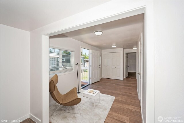 18501 52nd Ave W Unit 31, Lynnwood, WA 98037 - entryway featuring wood finished floors and baseboards