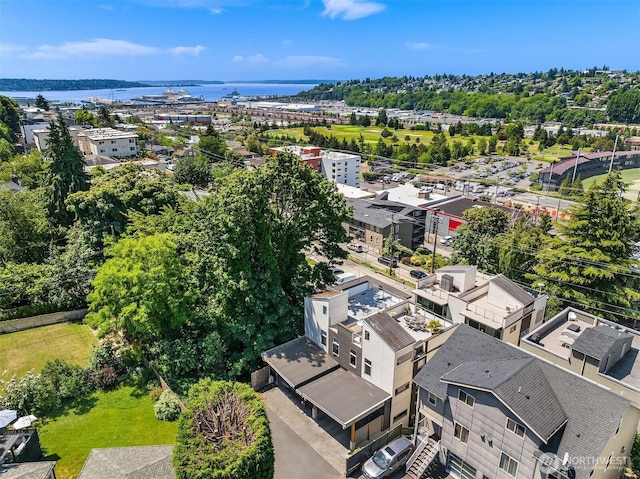 2808 14th Ave W Unit B, Seattle, WA 98119 - aerial view of a large body of water and a tree filled landscape