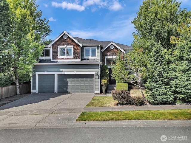 4021 220th St SE, Bothell, WA 98021 - shingle-style home with a garage and concrete driveway